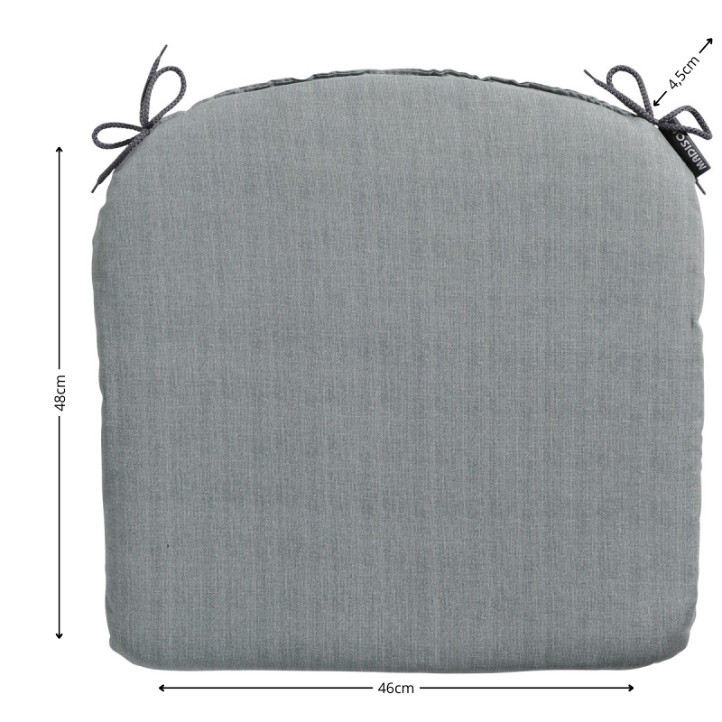 Zitkussen ca.46x48cm Basic grey 2 stuks
