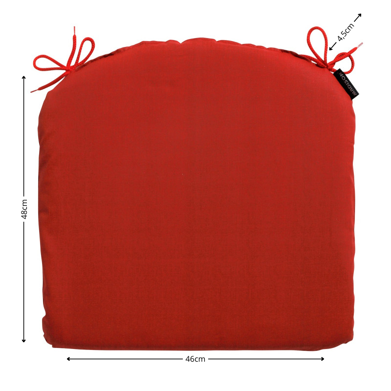 Zitkussen ca.46x48cm Basic red 2 stuks