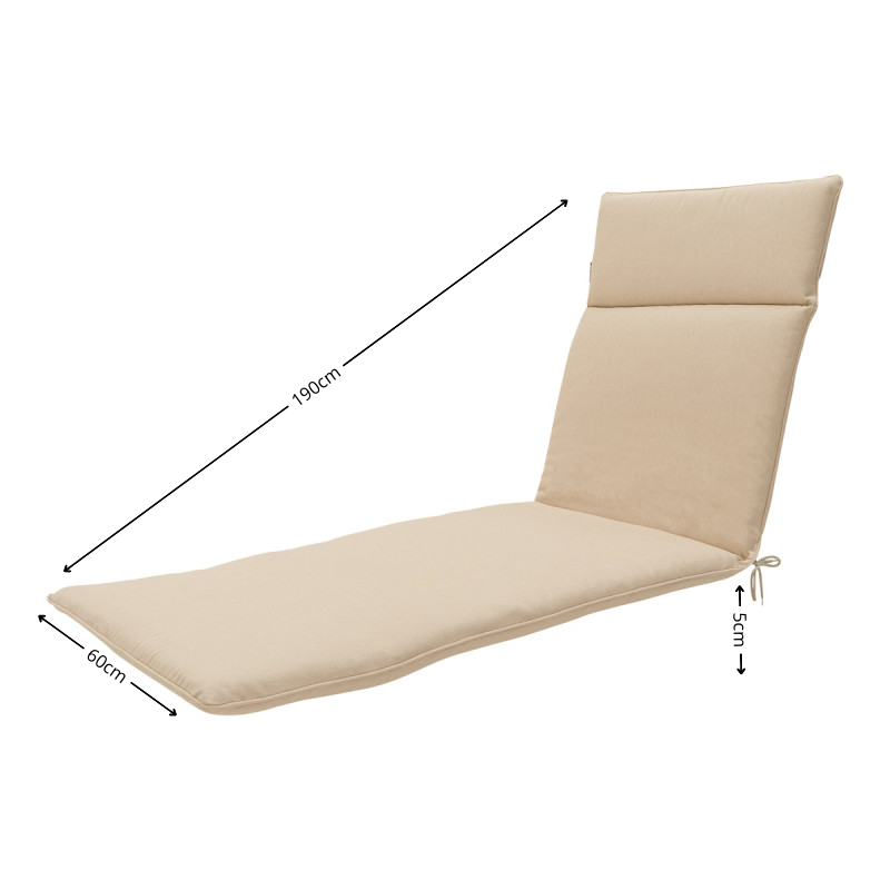 Ligbedkussen ca.190x60cm Beige canvas eco+