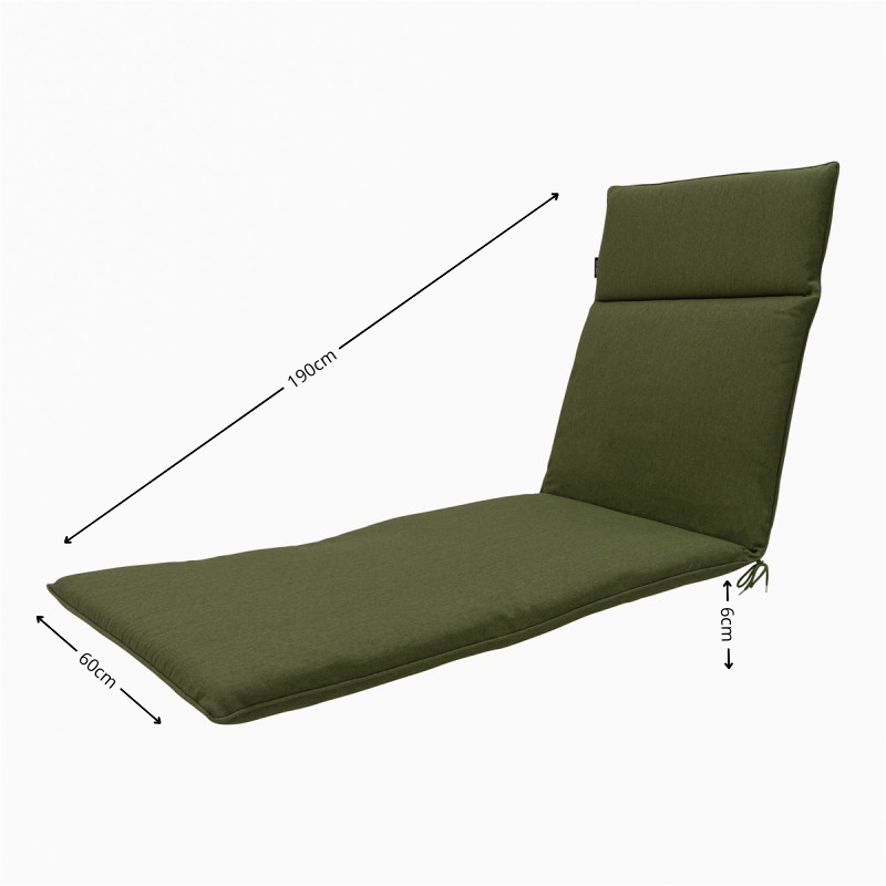 Ligbedkussen ca.190x60cm Moss green canvas eco+