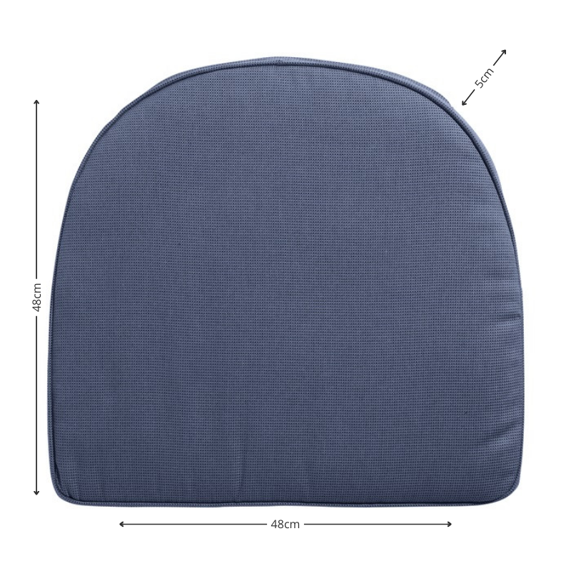 Wicker york ca.48x48cm Panama safier blue 2 stuks