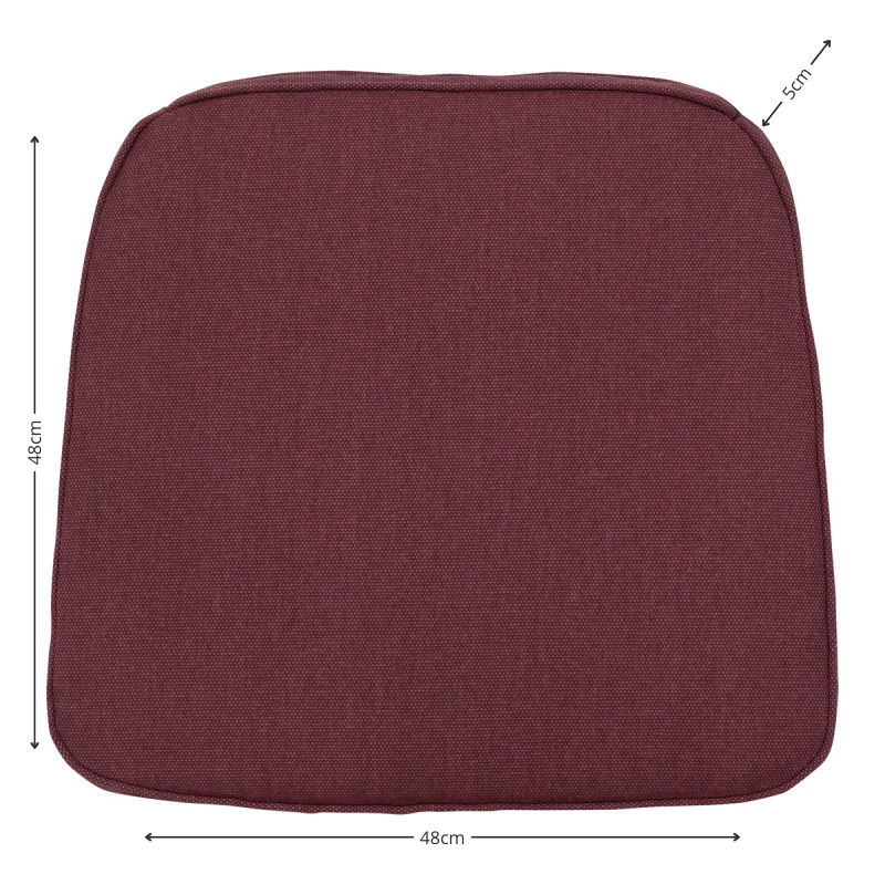 Wicker universeel ca.48x48cm Bordeaux canvas eco+ 2 stuks