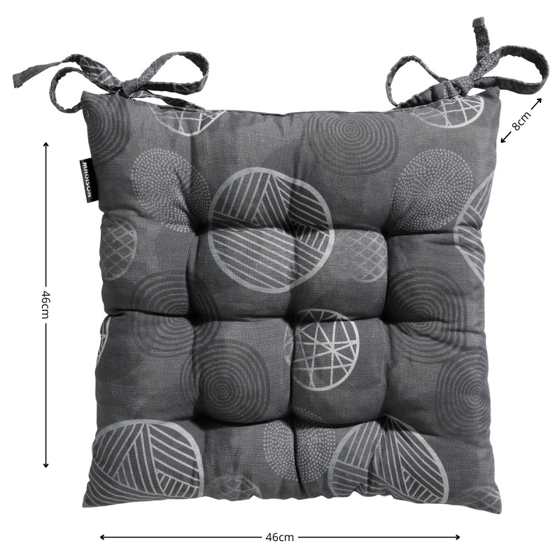 Toscane kussen ca.46x46cm Circle grey 2 stuks