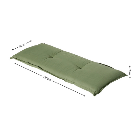 Bankkussen ca.150x48cm Basic green