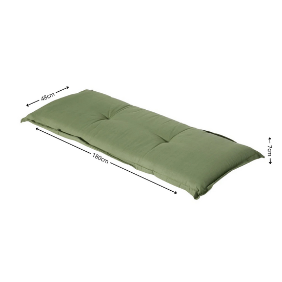 Bankkussen ca.180x48cm Basic green