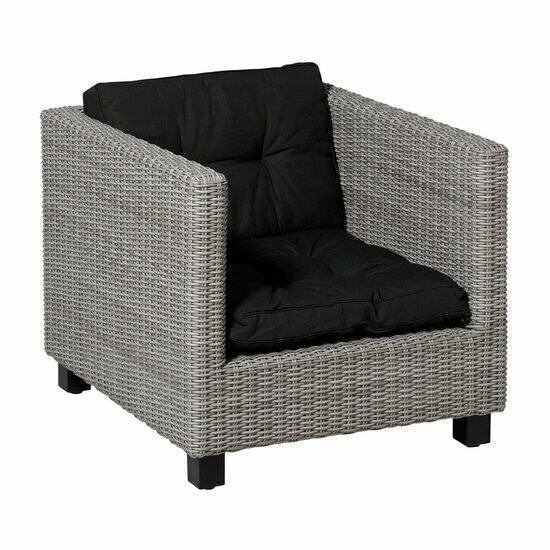 Florance zit ca.73x73cm Rib black 2 stuks