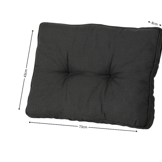 Florance rug ca.43x73cm Rib black 2 stuks