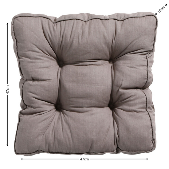 Florance kussen ca.47x47cm Basic taupe 2 stuks