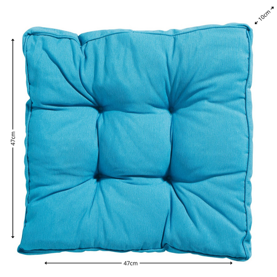Florance kussen ca.47x47cm Panama aqua 2 stuks