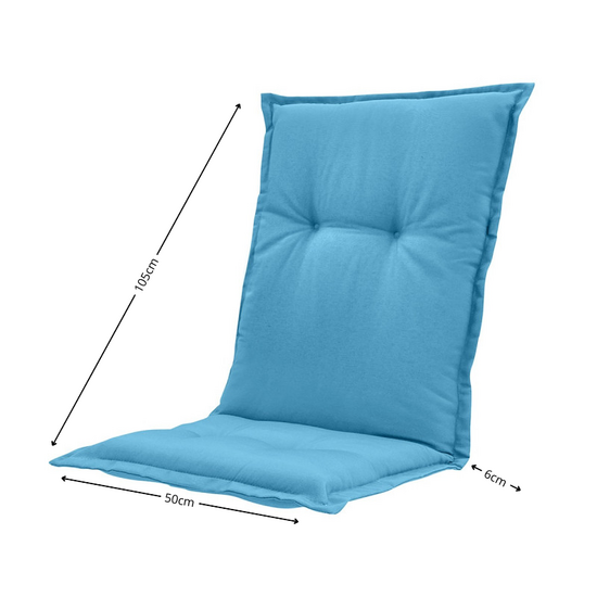 Kussen lage rug ca.105x50cm Panama aqua 2 stuks