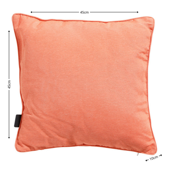 Sierkussen paspel ca.45x45cm Panama flame orange 2 stuks
