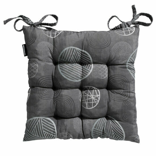 Toscane kussen ca.46x46cm Circle grey 2 stuks