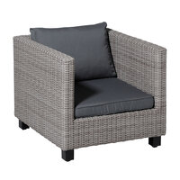 Lounge luxe ca.73x73cm Rib grey 2 stuks