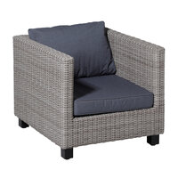 Lounge rugkussen ca.40x60cm Outdoor Manchester denim grey 2 stuks