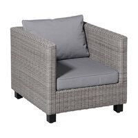 Lounge rugkussen ca.40x60cm Outdoor Manchester light grey 2 stuks