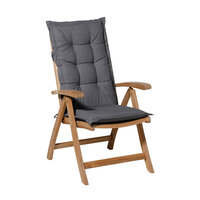 Kussen lage rug ca.105x50cm Outdoor Oxford grey 2 stuks