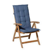 Kussen hoge rug ca.123x50cm Basic kobalt 2 stuks