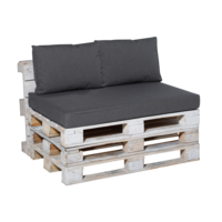 Lounge palletkussen set 120x80cm + rugkussens (Outdoor Manchester Grey) - Madison