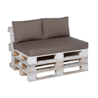 Lounge palletkussen set 120x80cm + rugkussens (Outdoor Manchester Taupe) - Madison