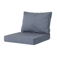 Lounge zitkussen ca.73x73cm Outdoor Manchester denim grey 2 stuks