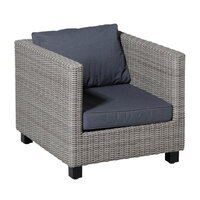 Lounge zitkussen ca.73x73cm Outdoor Manchester denim grey 2 stuks