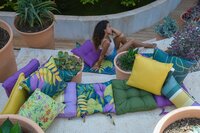 Sierkussen paspel ca.30x50cm Outdoor+ Milly green 2 stuks