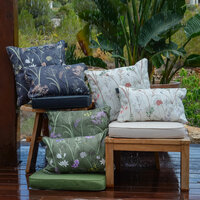 Sierkussen paspel ca.30x50cm Donna grey canvas eco+ 2 stuks