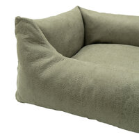 Hondenmand ca.80x67x22cm Leather look sand