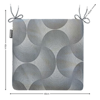 Zitje universeel rits ca.40x40cm Outd WR Napels rondo grey 2 stuks
