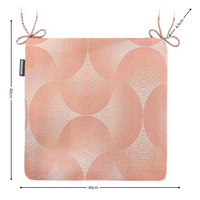 Zitje universeel rits ca.40x40cm O WR Napels rondo salmone