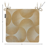 Zitje universeel rits ca.40x40cm O WR Napels rondo mustard 2 stuks