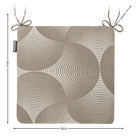 Zitje universeel rits ca.40x40cm Outd WR Napels rondo taupe