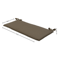 Bankkussen ca.(120)110x48cm Taupe canvas eco+