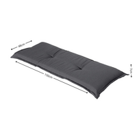 Bankkussen ca.150x48cm Panama grey
