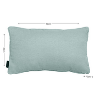 Sierkussen paspel ca.30x50cm Outdoor WR Napels azure 2 stuks