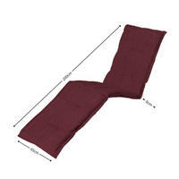 Ligbedkussen ca.200x65cm Panama bordeaux