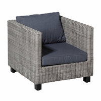 Lounge rugkussen ca.40x60cm Outdoor Manchester denim grey 2 stuks