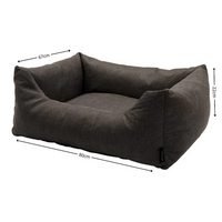 Hondenmand ca.80x67x22cm Leather look taupe