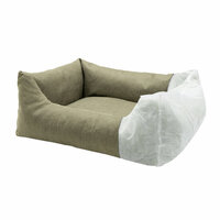 Hondenmand ca.80x67x22cm Leather look sand