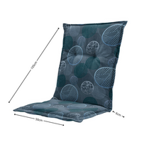 Kussen lage rug ca.105x50cm Circle blue 2 stuks