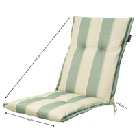 Kussen lage rug ca.105x50cm Banda kaki 2 stuks