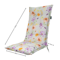 Kussen hoge rug ca.123x50cm Florina purple 2 stuks