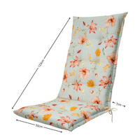 Kussen hoge rug ca.123x50cm Florina orange 2 stuks