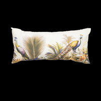 Sierkussen paspel ca.28x60cm Flore purple 2 stuks