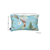 Sierkussen paspel ca.30x50cm Outdoor+ Grasse aqua 2 stuks