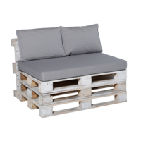 Lounge palletkussen set 120x80cm + rugkussens (Outdoor Manchester Light Grey) - Madison