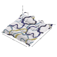 Toscane kussen ca.46x46cm Blaze blue 2 stuks