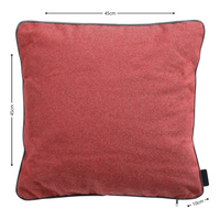 Sierkussen paspel ca.45x45cm Outdoor Manchester red 2 stuks