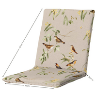 Stapelstoel kussen ca.97x49cm Aria natural 2 stuks