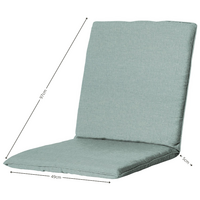 Stapelstoel kussen ca.97x49cm aqua canvas eco+ 2 stuks